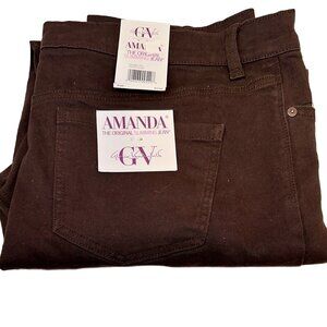 Gloria Vanderbilt AMANDA Slimming Jean | Size 18 | Coffee Roast